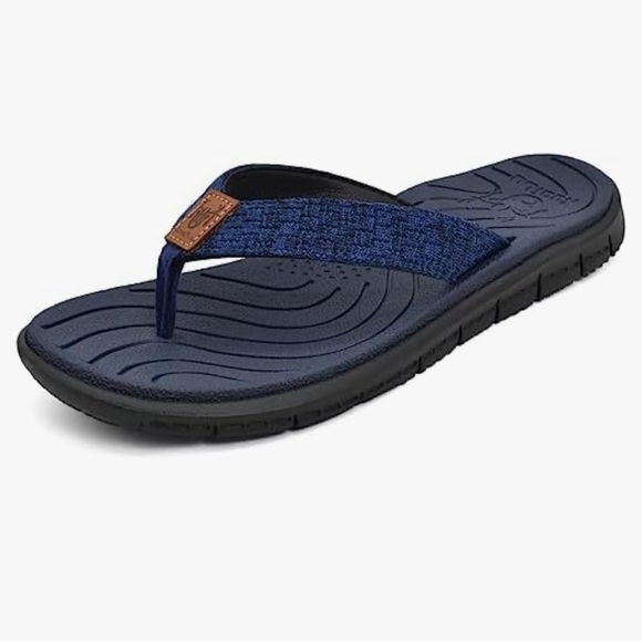 KuaiLu Shoes - KuaiLu Dark Blue Arch Support Flip-Flop Sandals